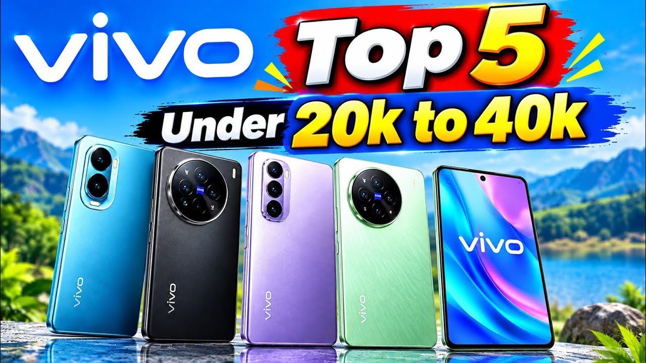 Vivo Top 5 Best Smart Phone’s Under 20k to 40k India Best Gaming Best Camera Mobile Phone 20000
