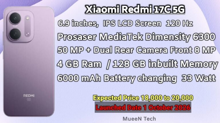 Redmi 17C 5G  Top 5 Best Upcoming Smart Phone’s Lunching 1,6,18 October 2026 | Best Gaming Best Camera Mobile