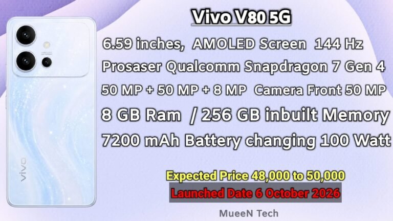 Vivo V80 5G under 48000 to 50000 Launched Date October 2026
